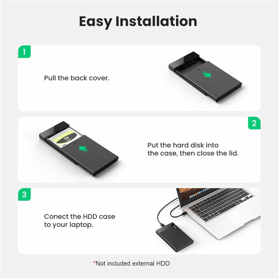 UGREEN 2.5" USB 3.0 to SATA Hard Drive Enclosure