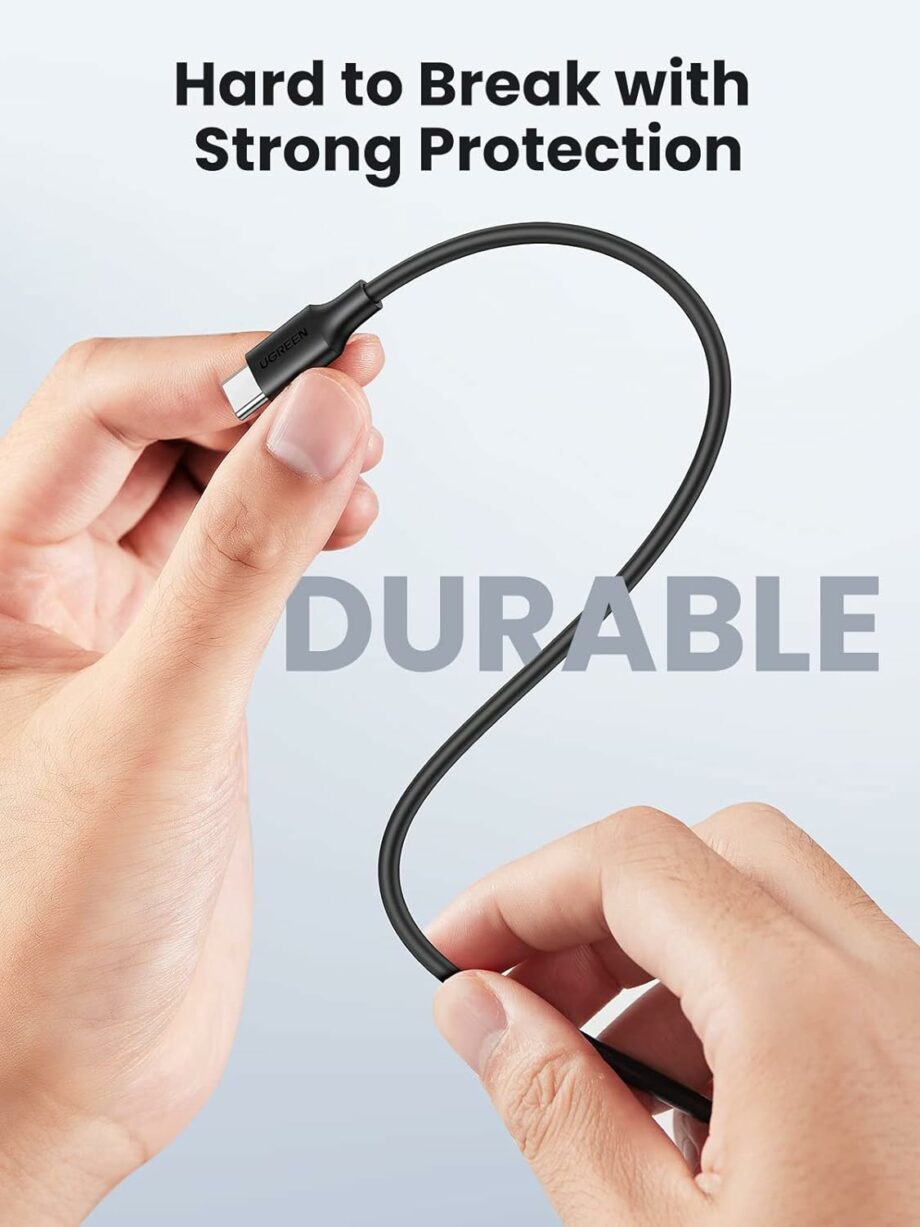 UGREEN 60W Nylon USB C to USB C Cable 1.5M - Black