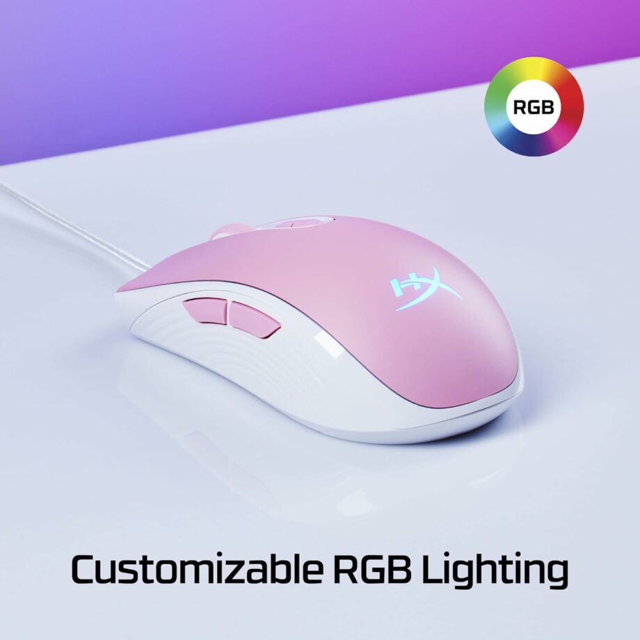 HyperX Pulsefire Core RGB Gaming Mouse - White Pink