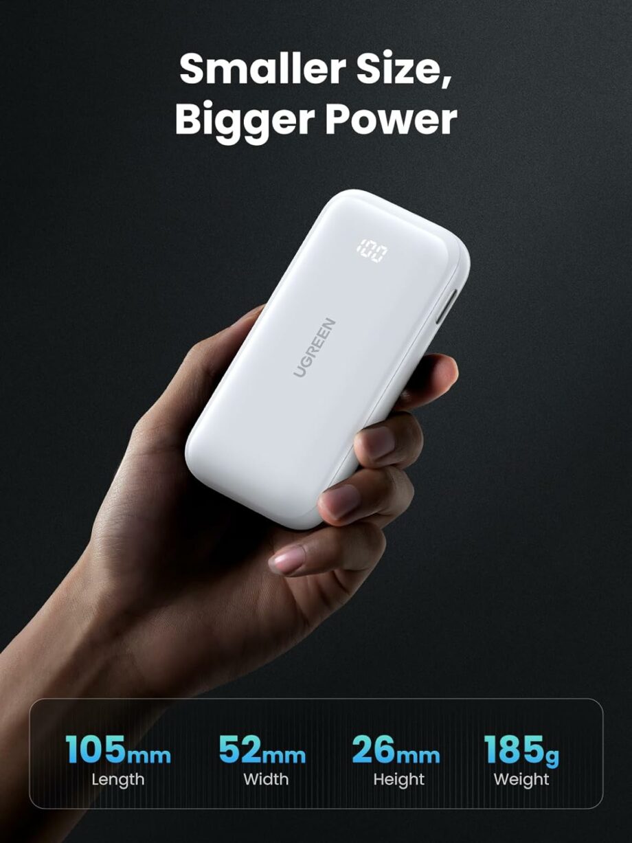 UGREEN Nexode 10,000mAh 30W PD Power Bank - White