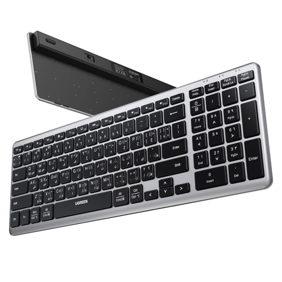 UGREEN Ultra-Slim Multi-Device USB or Bluetooth Wireless Keyboard