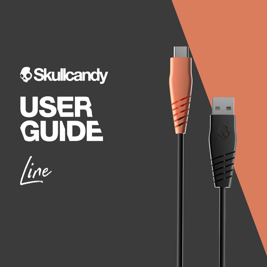 Skullcandy Line USB Type C Cable 1.2M - Black/Orange