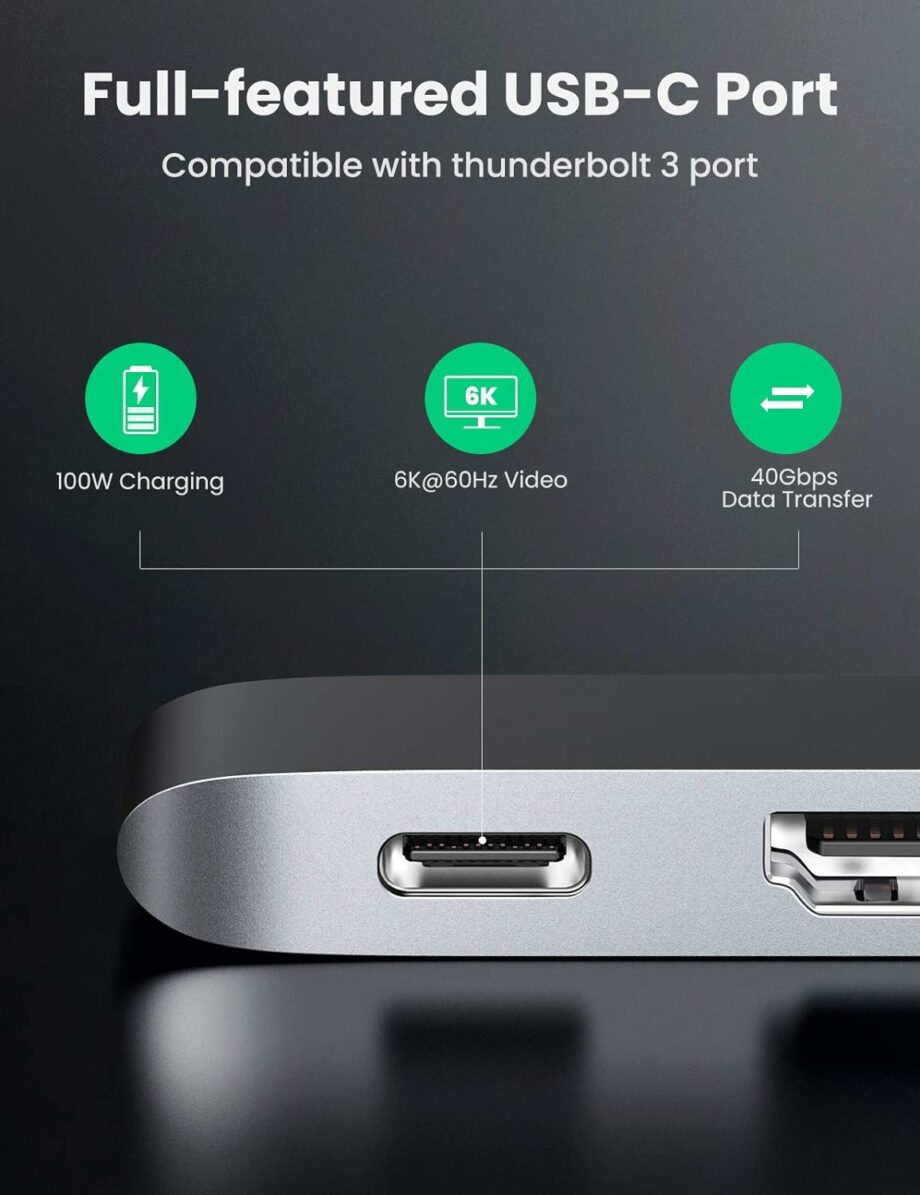 UGREEN 5-in-2 USB C Hub for MacBook Air / Pro