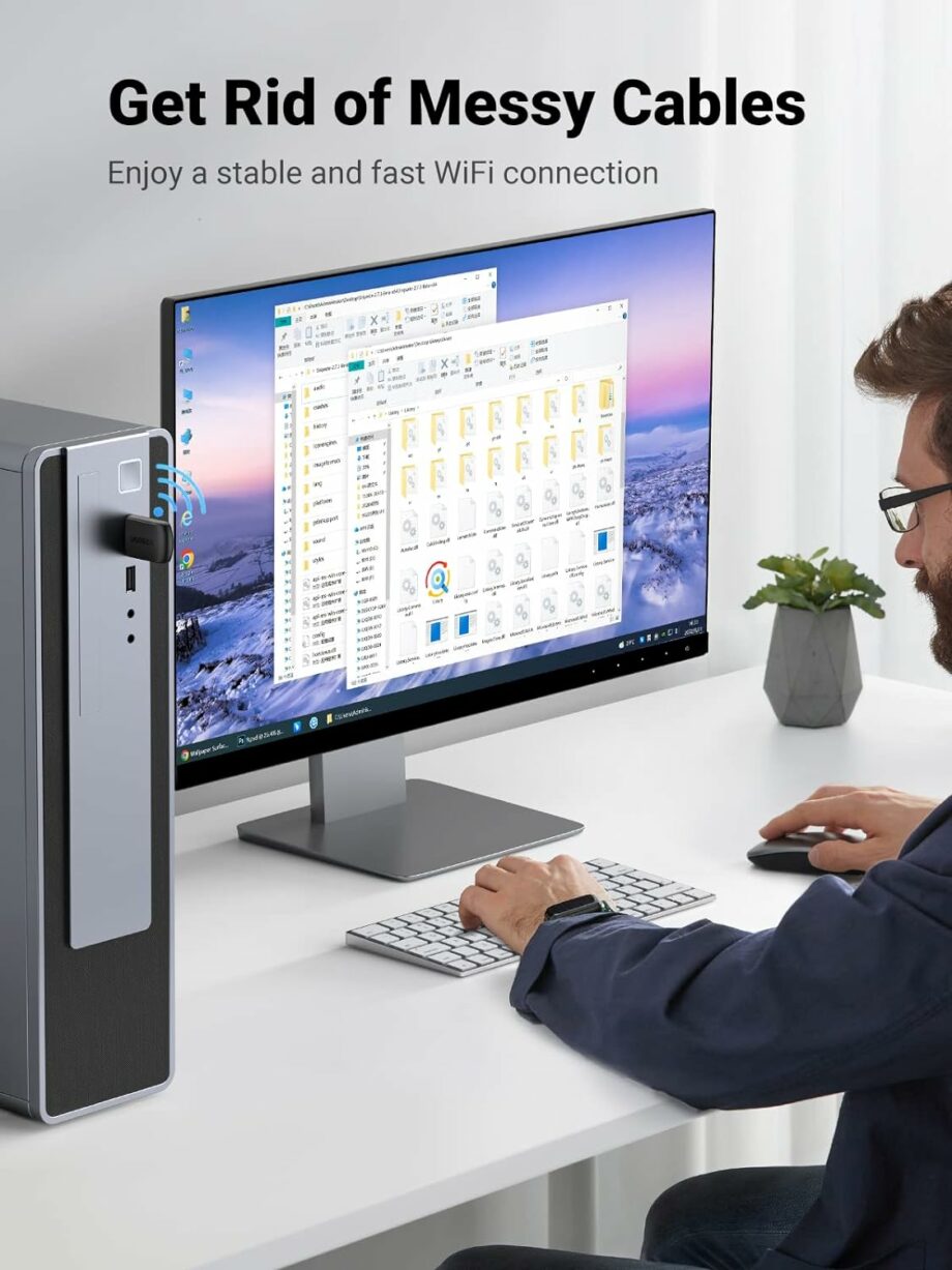 UGREEN AC650 Dual Band 2.4Ghz and 5Ghz USB WiFi Adapter