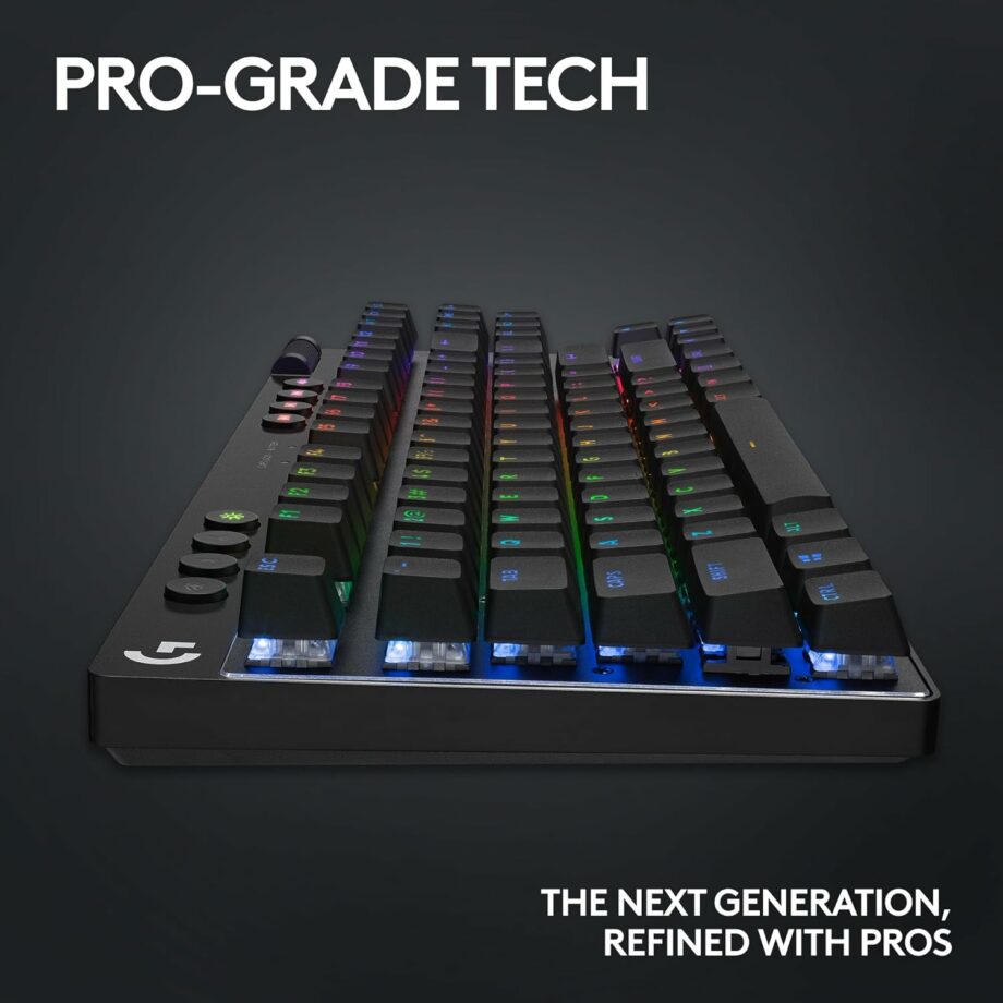 Logitech G PRO X TKL LIGHTSPEED Wireless Gaming Keyboard Linear Switches (GX Red) - Black