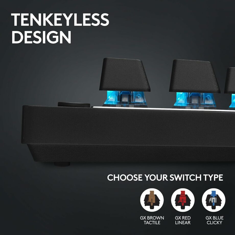 Logitech G PRO X TKL LIGHTSPEED Wireless Gaming Keyboard Linear Switches (GX Red) - Black