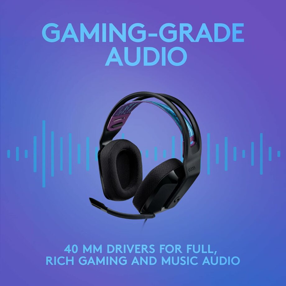 Logitech G335 Multi-Platform Wired Gaming Headset - Black