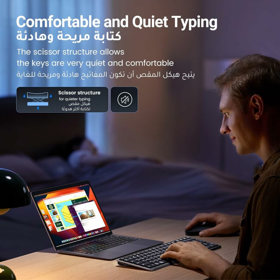 UGREEN Ultra-Slim Multi-Device USB or Bluetooth Wireless Keyboard