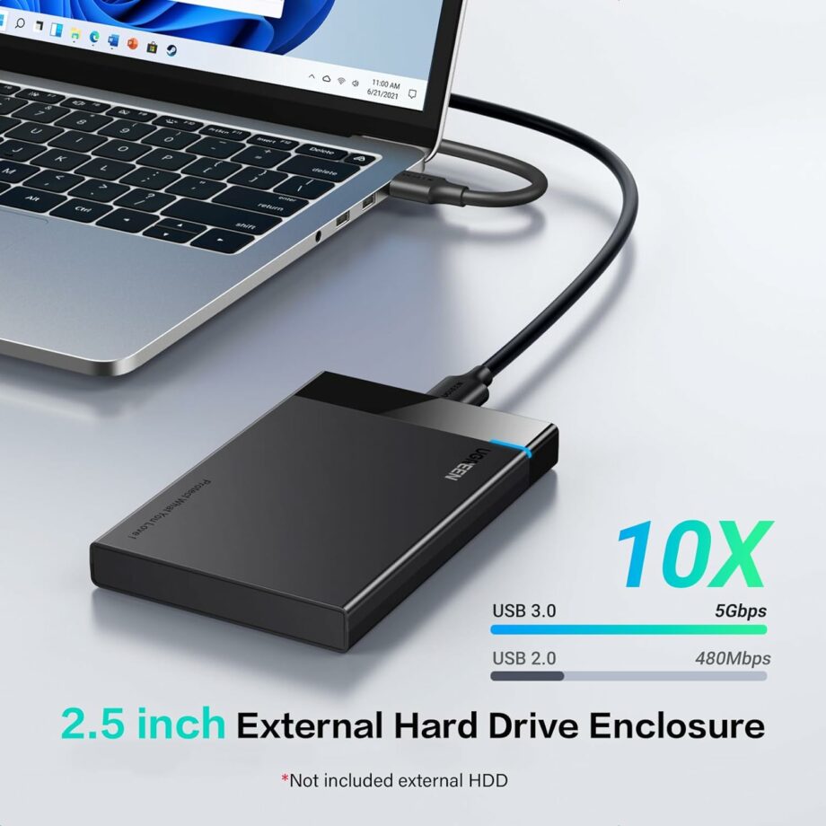UGREEN 2.5" USB 3.0 to SATA Hard Drive Enclosure