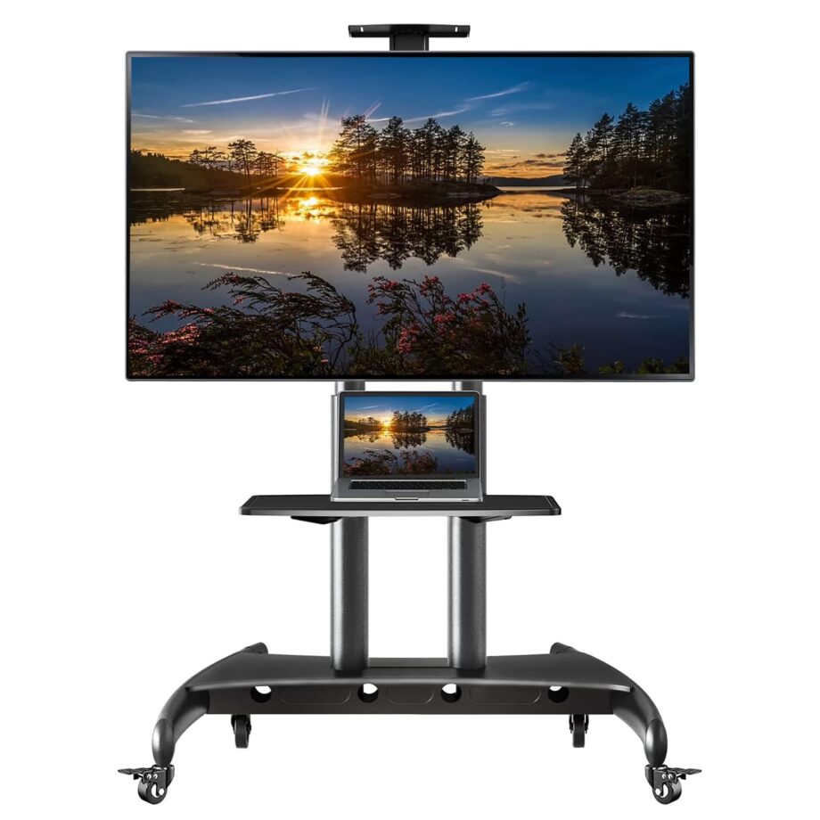 North Bayou AVA1800-70-1P  55" to 90" Heavy Duty TV Meeting Mobile Bracket Trolley