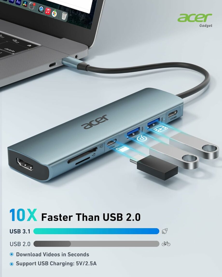 Acer 7-in-1 USB C Multiport Adapter Hub