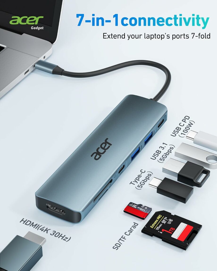 Acer 7-in-1 USB C Multiport Adapter Hub