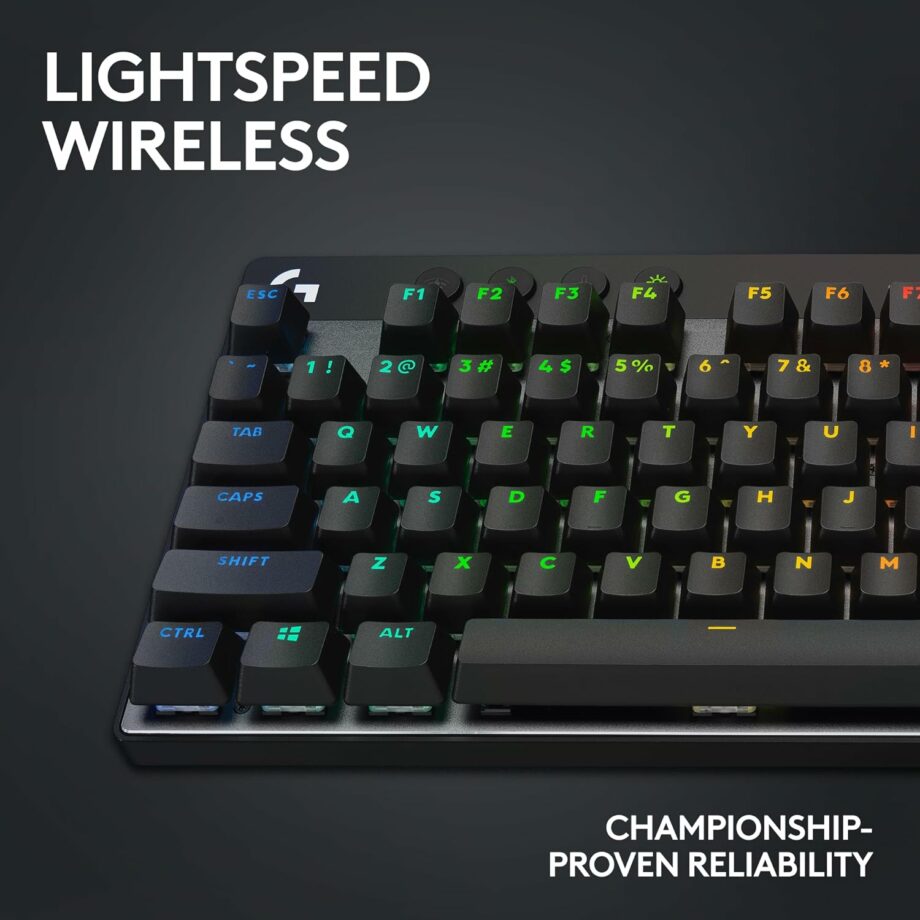 Logitech G PRO X TKL LIGHTSPEED Wireless Gaming Keyboard Linear Switches (GX Red) - Black