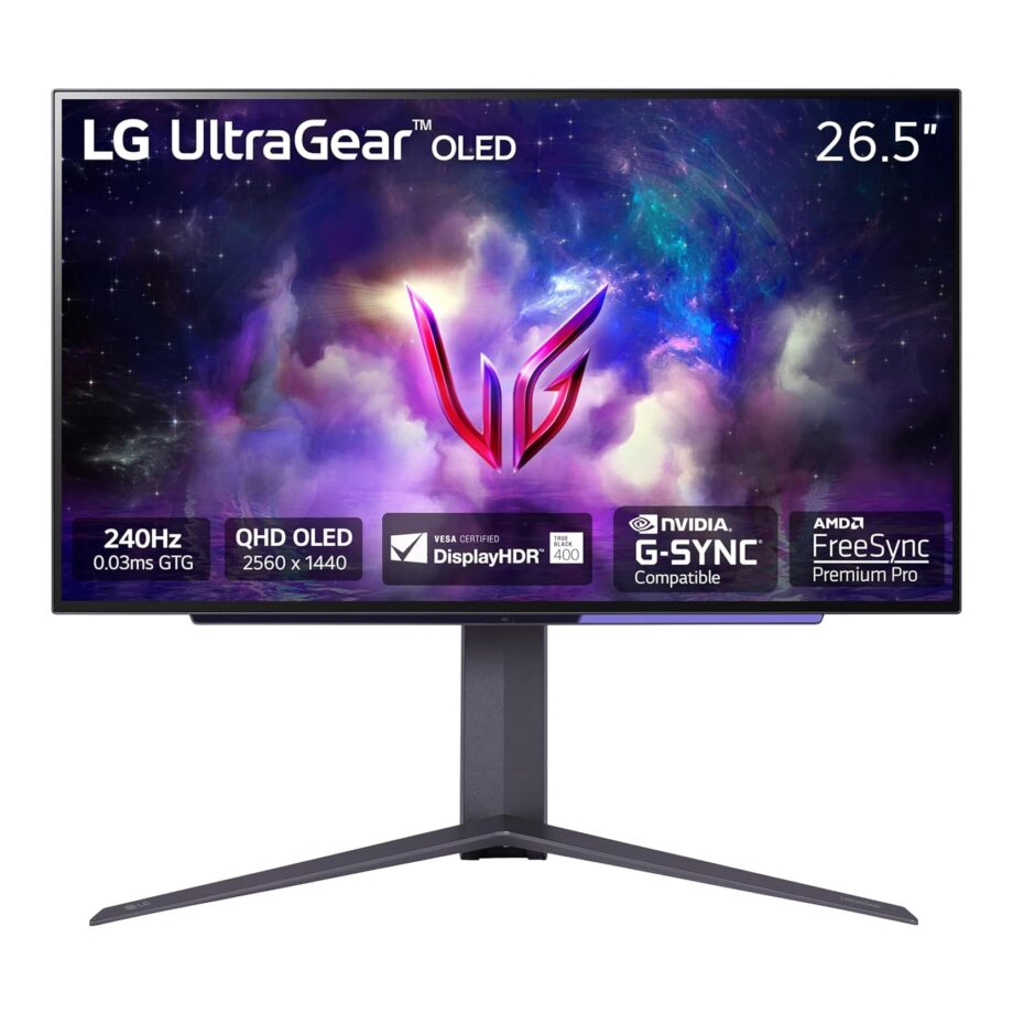 LG 27GS95QE-B 27" UltraGear™ OLED QHD 240Hz 0.03ms G-SYNC Compatible DisplayHDR True Black 400 Gaming Monitor