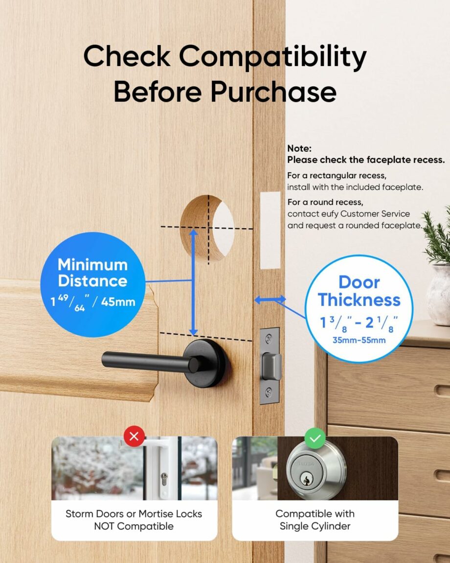 Anker Eufy E330 3-in-1 Camera+Doorbell+Fingerprint Keyless Entry Security Video Smart Door Lock