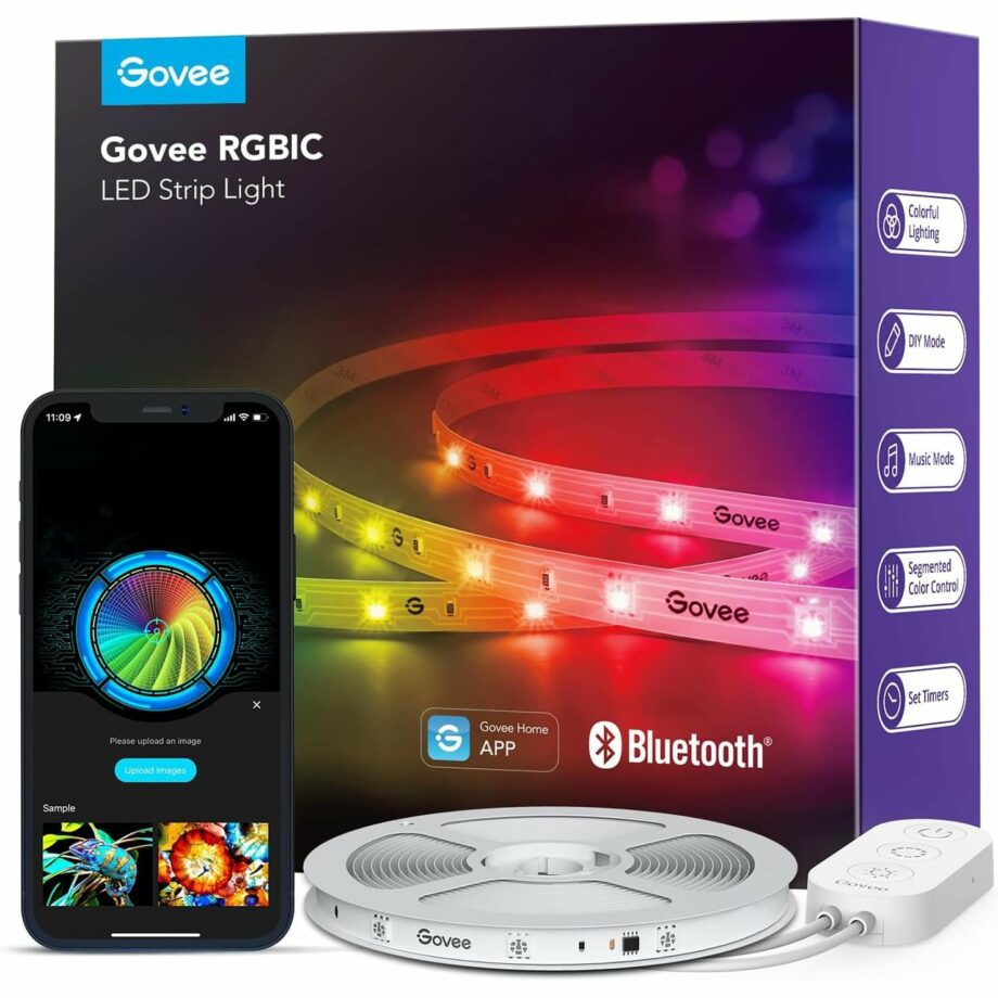 Govee RGBIC H617 Multiple Colors on One Line Smart LED Strip with APP Control and Music Sync - 10M