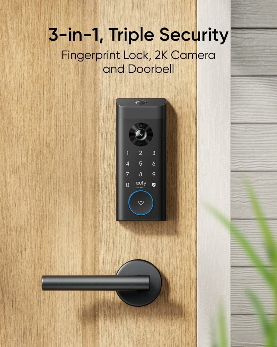 Anker Eufy E330 3-in-1 Camera+Doorbell+Fingerprint Keyless Entry Security Video Smart Door Lock