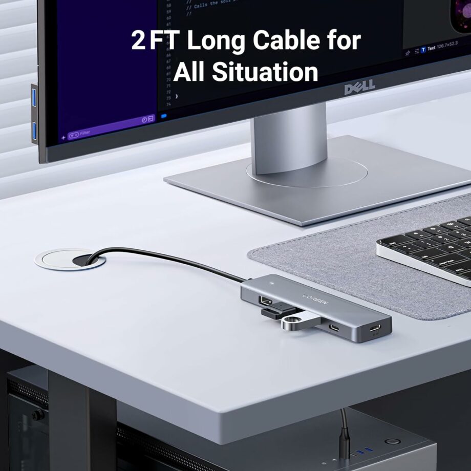 UGREEN USB 3.0 3* USB A and 1* USB C Ports Hub with USB C Power Supply