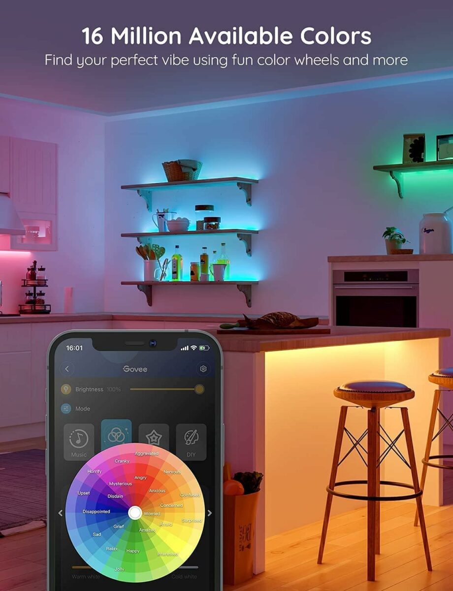 Govee RGB H613 Smart LED Strip with APP Control and Music Sync - 40M