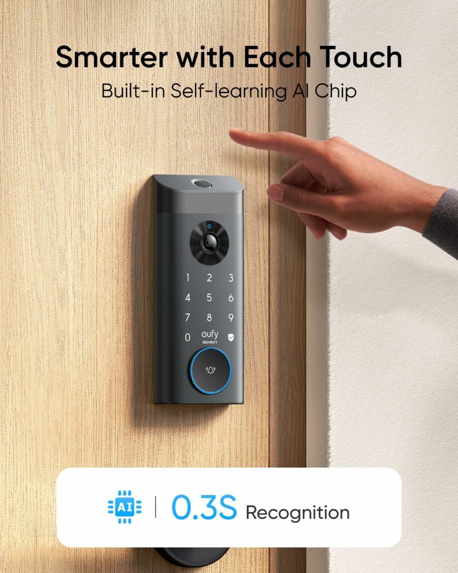 Anker Eufy E330 3-in-1 Camera+Doorbell+Fingerprint Keyless Entry Security Video Smart Door Lock