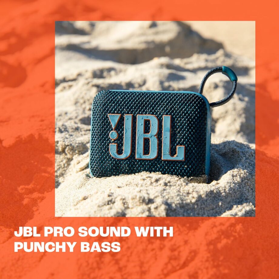 JBL GO 4 Waterproof Ultra Portable Bluetooth Speaker – White