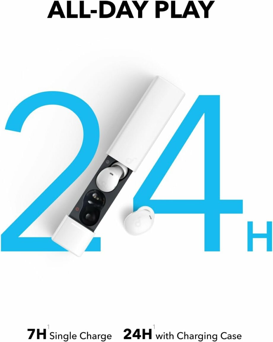 Anker Soundcore A30i Lipstick-Shaped Stylish Design Noise Cancelling True Wireless Earbuds - White