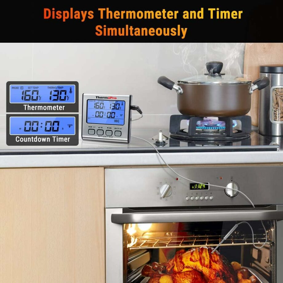 ThermoPro TP-17 Dual Probe Large LCD Digital Cooking Meat Thermometer