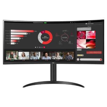 LG 34WR55QC-B 34" UltraWide™ Curved Monitor with WQHD HDR10 Display 100Hz Refresh Rate and USB Type-C™