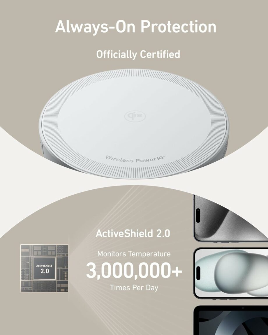 Anker MagGo 15W Ultra-Fast MagSafe Magnetic Qi2 Certified Wireless Charger (Pad)