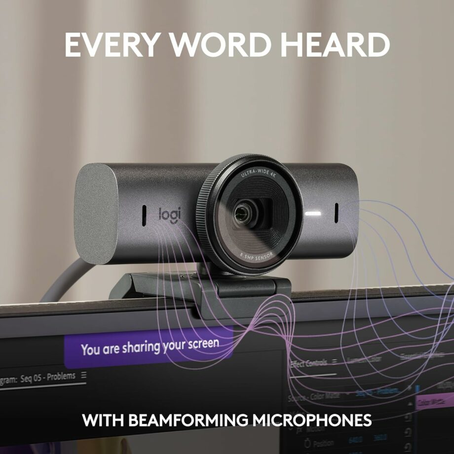 Logitech MX Brio Ultra HD 4K Streaming Webcam - Graphite