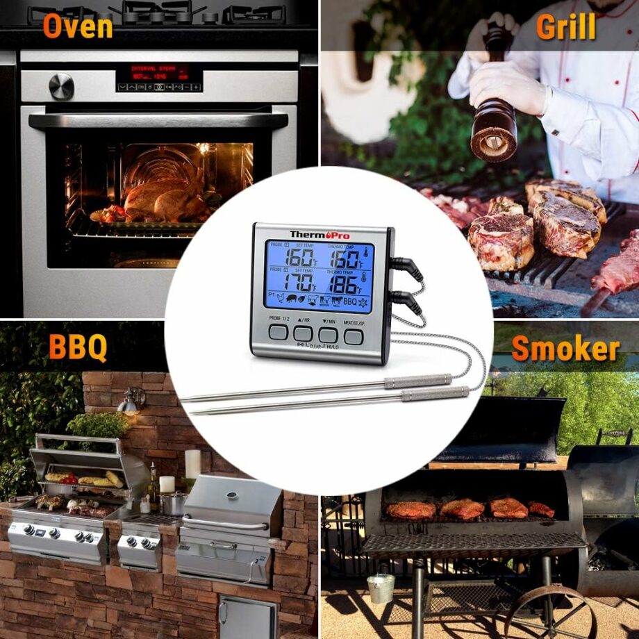 ThermoPro TP-17 Dual Probe Large LCD Digital Cooking Meat Thermometer