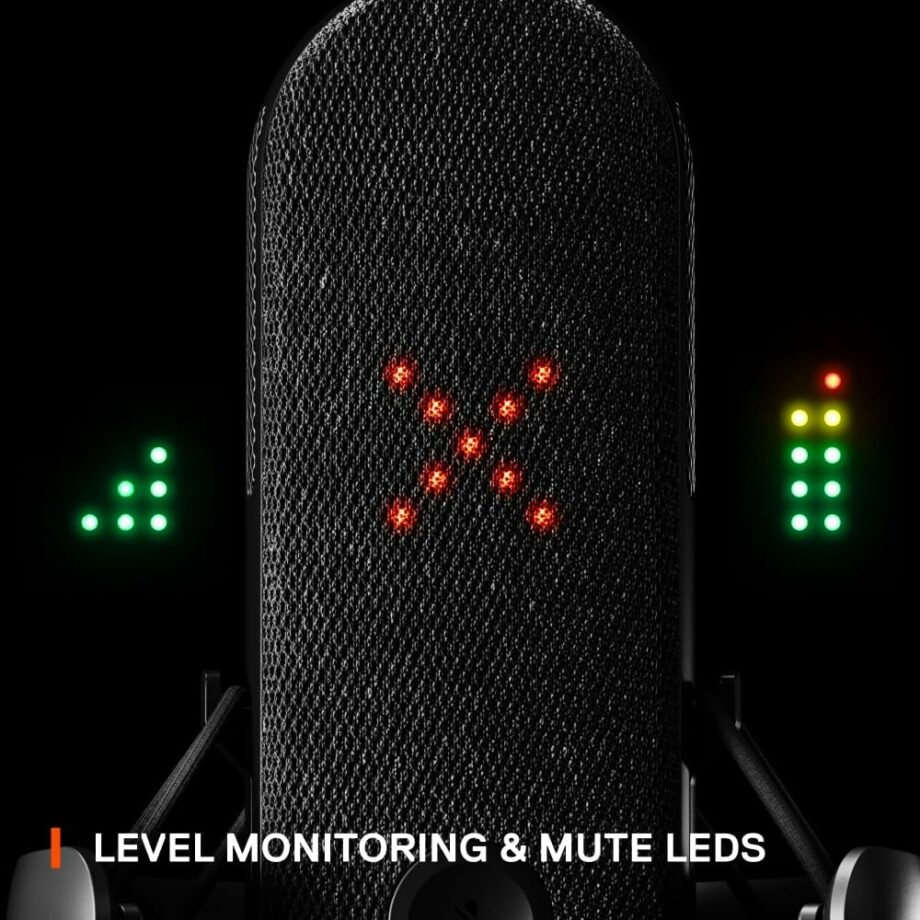 SteelSeries Alias USB Mic for PC 3x Bigger Capsule with Shock Mount