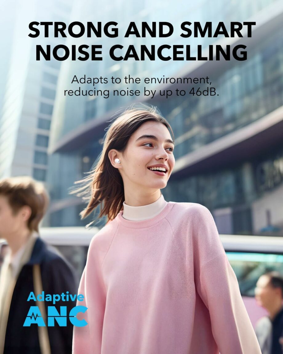 Anker Soundcore A30i Lipstick-Shaped Stylish Design Noise Cancelling True Wireless Earbuds - White