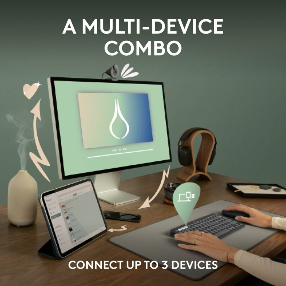 Logitech Pebble 2 MK380s Combo Multi-Device Bluetooth Wireless Keyboard and Mouse