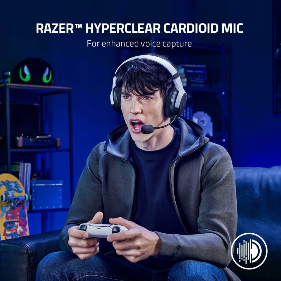 Razer Kaira 2.4GHz and Bluetooth Multi-Platform Wireless Gaming Headset - White/Black