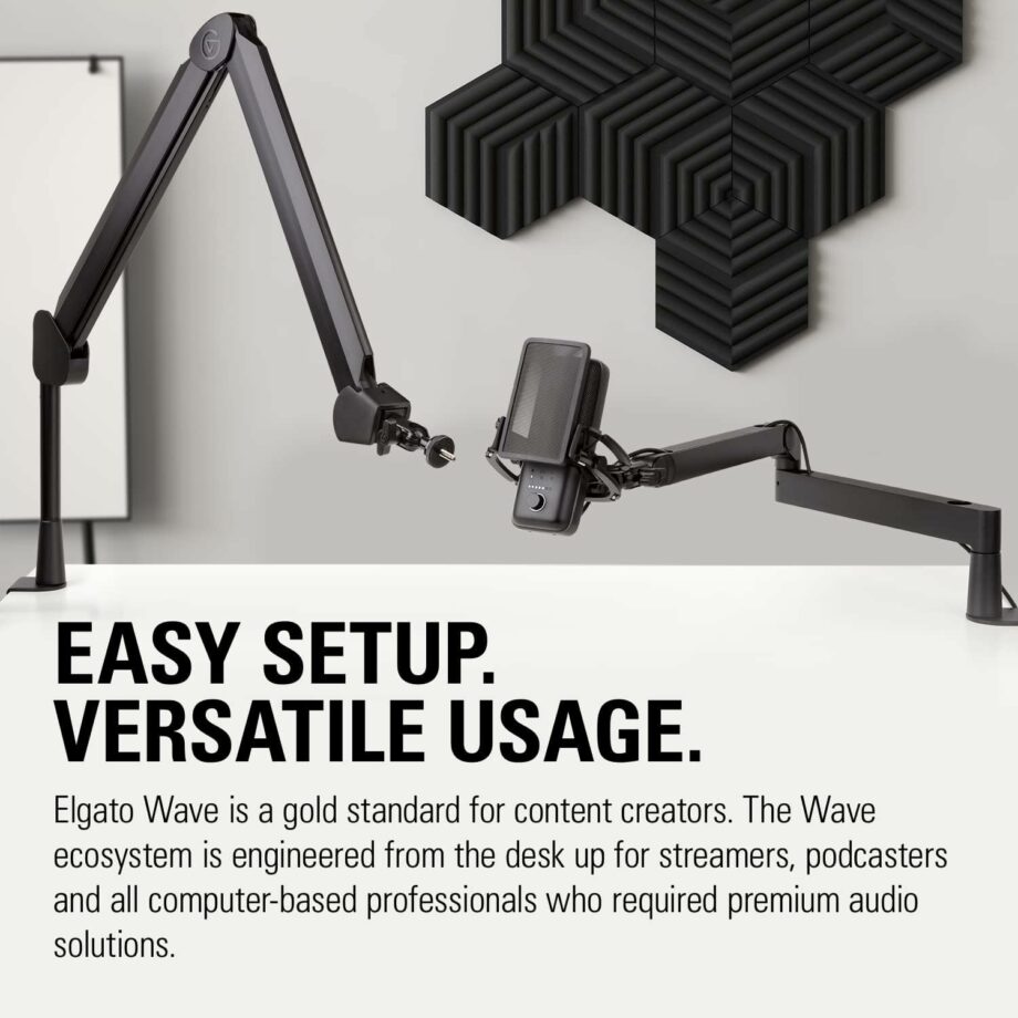 Elgato Wave 3 Premium Studio Quality USB Condenser Microphone - Black