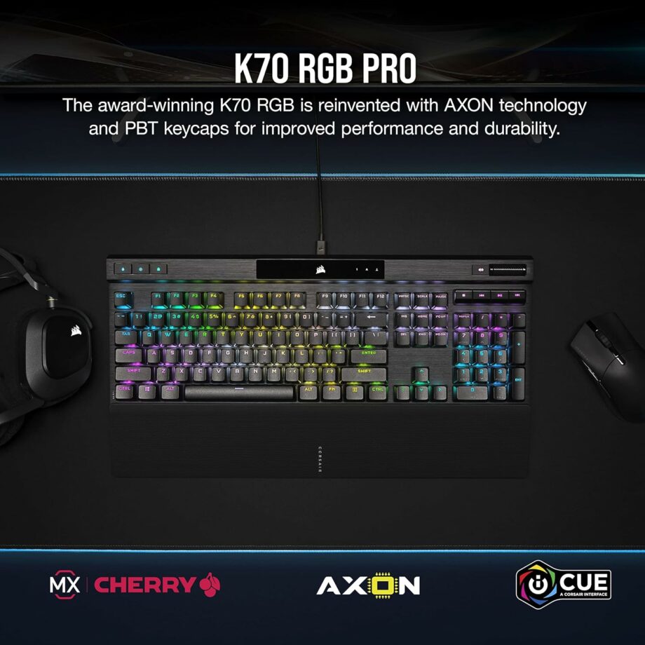Corsair K70 RGB PRO Wired Mechanical Gaming Keyboard - MX RED (Linear)