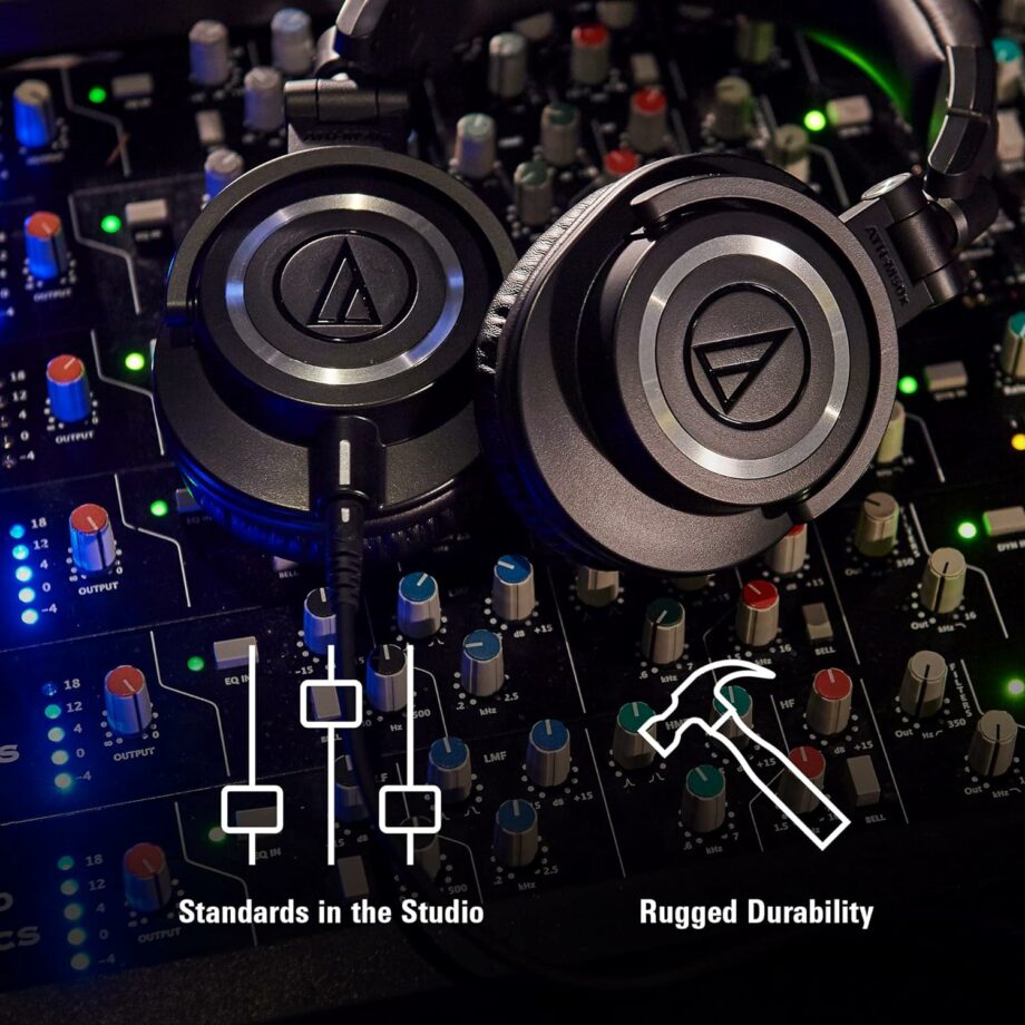 Audio-Technica ATH-M50X Professional Studio Monitor Headphones - Black