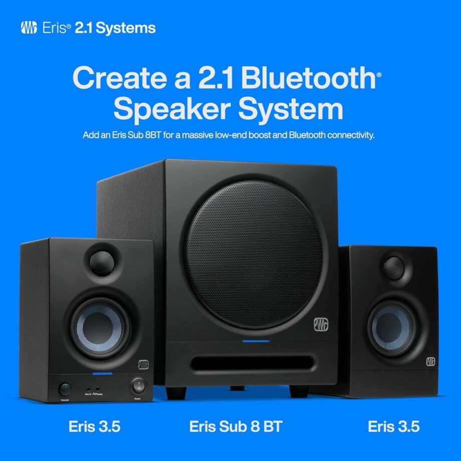 PreSonus Eris 3.5 Gen 2 2024 Studio Powered Active Monitor Speakers