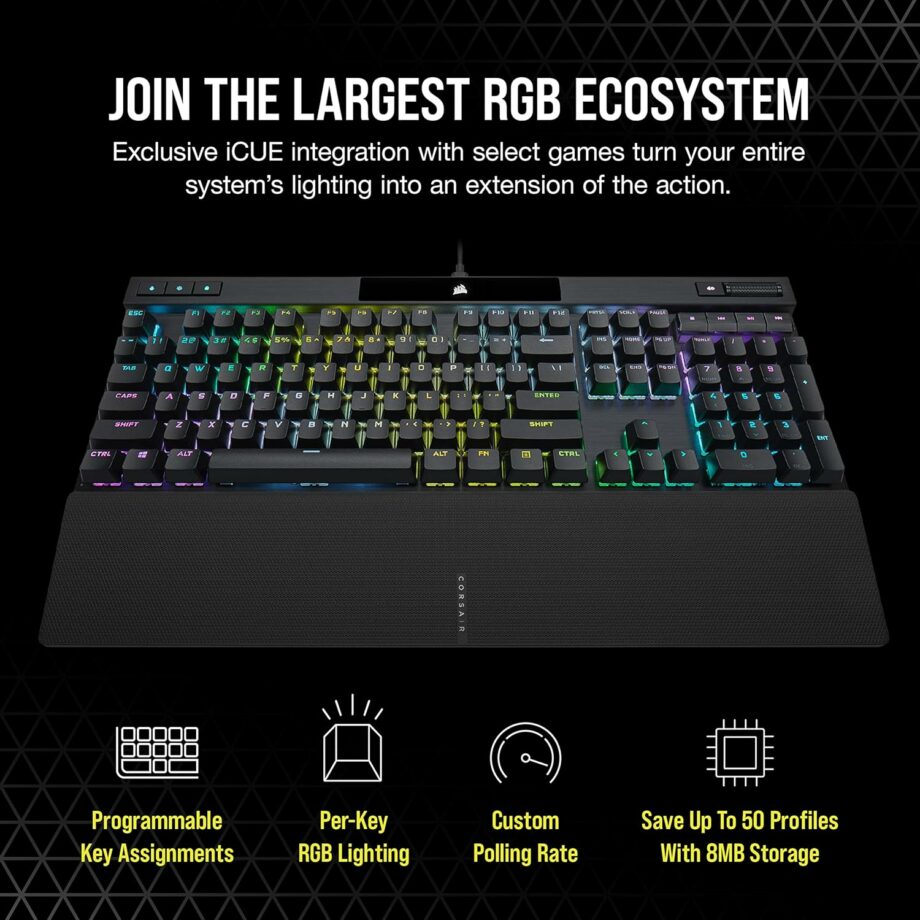 Corsair K70 RGB PRO Wired Mechanical Gaming Keyboard - MX RED (Linear)