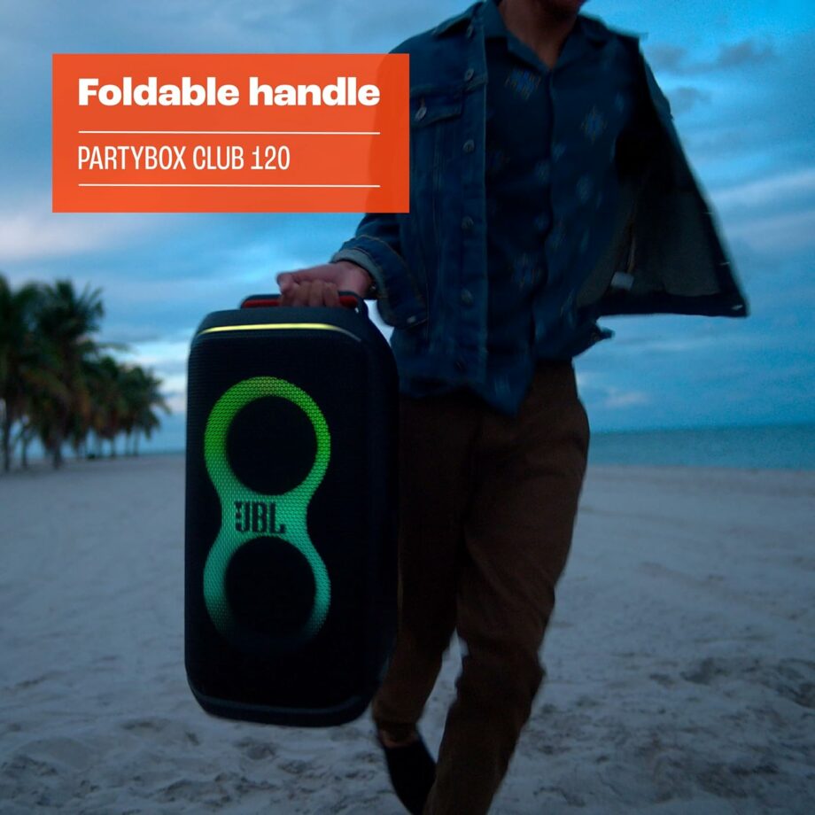 JBL PartyBox Club 120 Portable party speaker with foldable handle