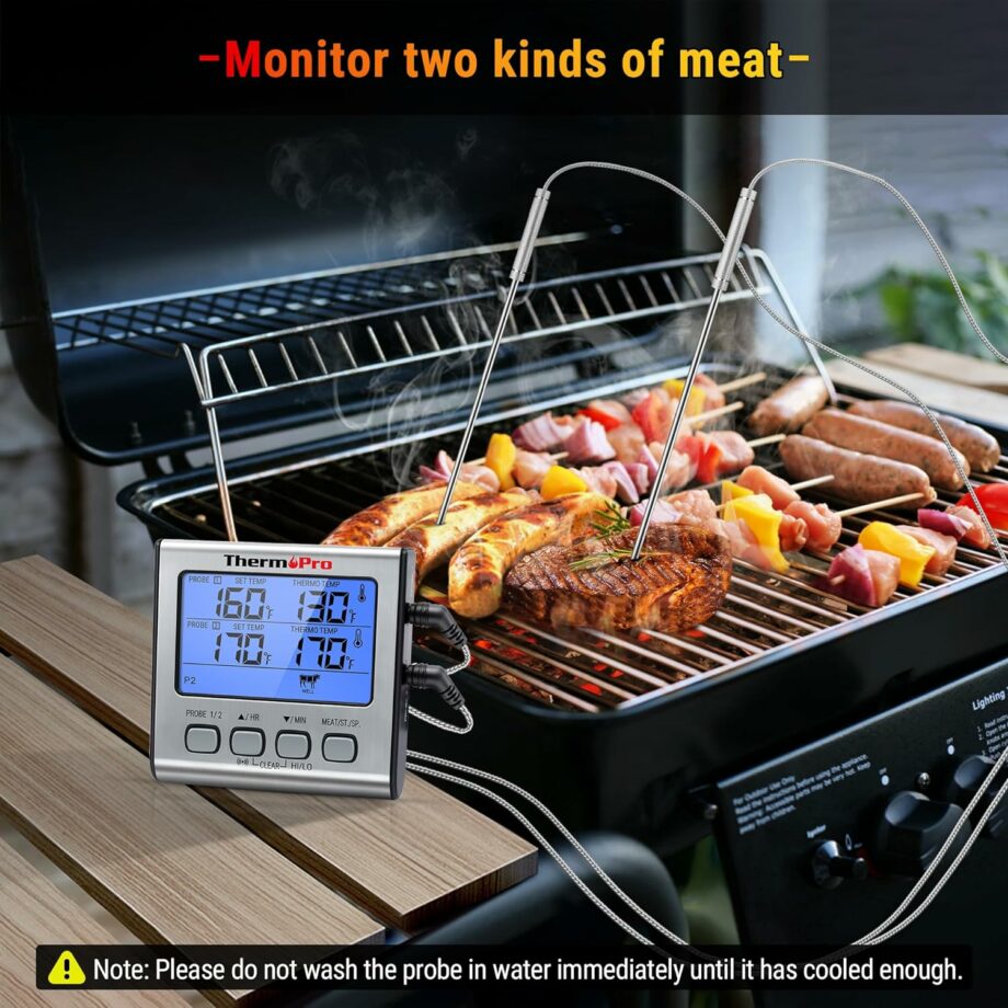 ThermoPro TP-17 Dual Probe Large LCD Digital Cooking Meat Thermometer