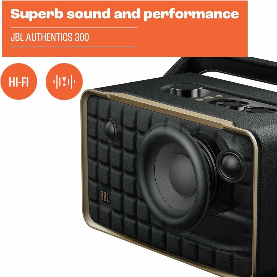 JBL Authentics 300 Retro Style Wireless Bluetooth/Wifi Home Speaker