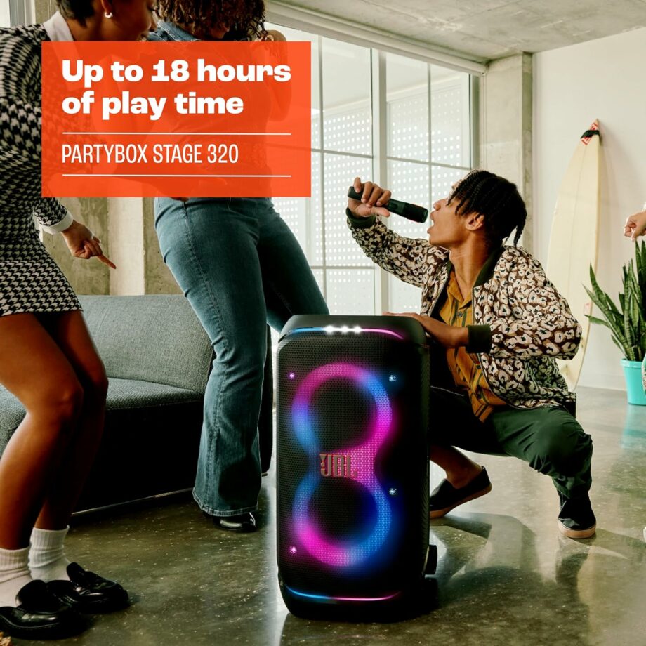 JBL PartyBox Stage 320 Portable party speaker with telescopic handle