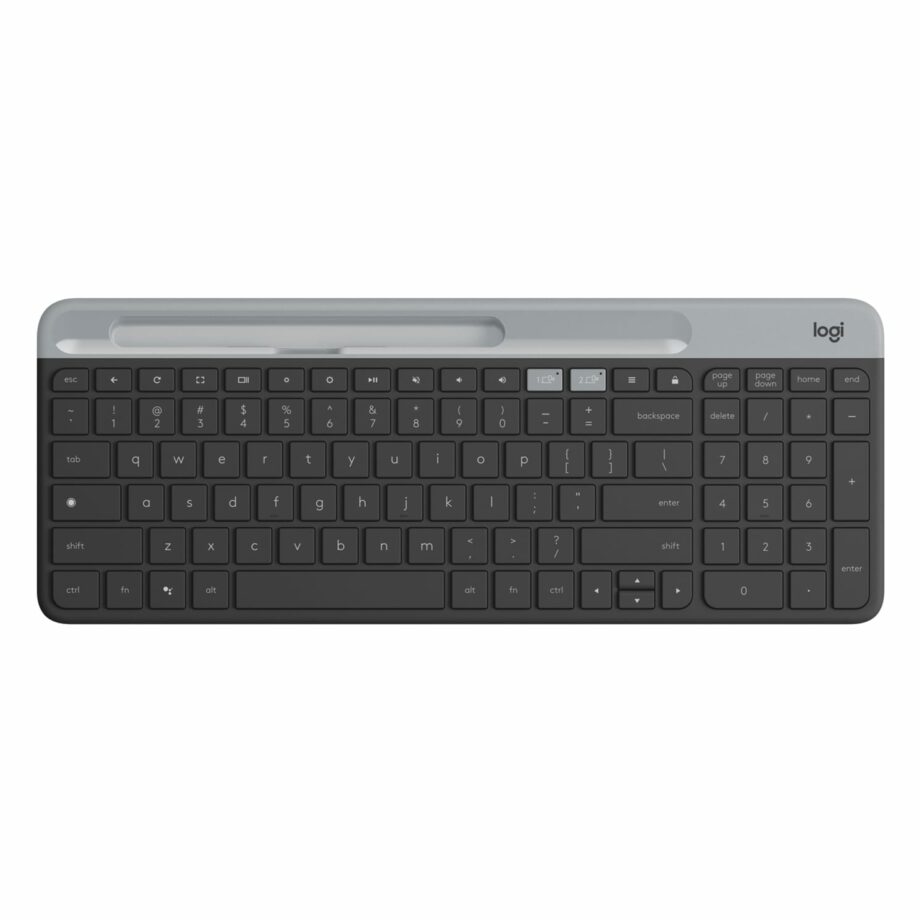 Logitech K580 Slim Multi-Device Bluetooth/2.4Ghz Wireless Keyboard - Graphite