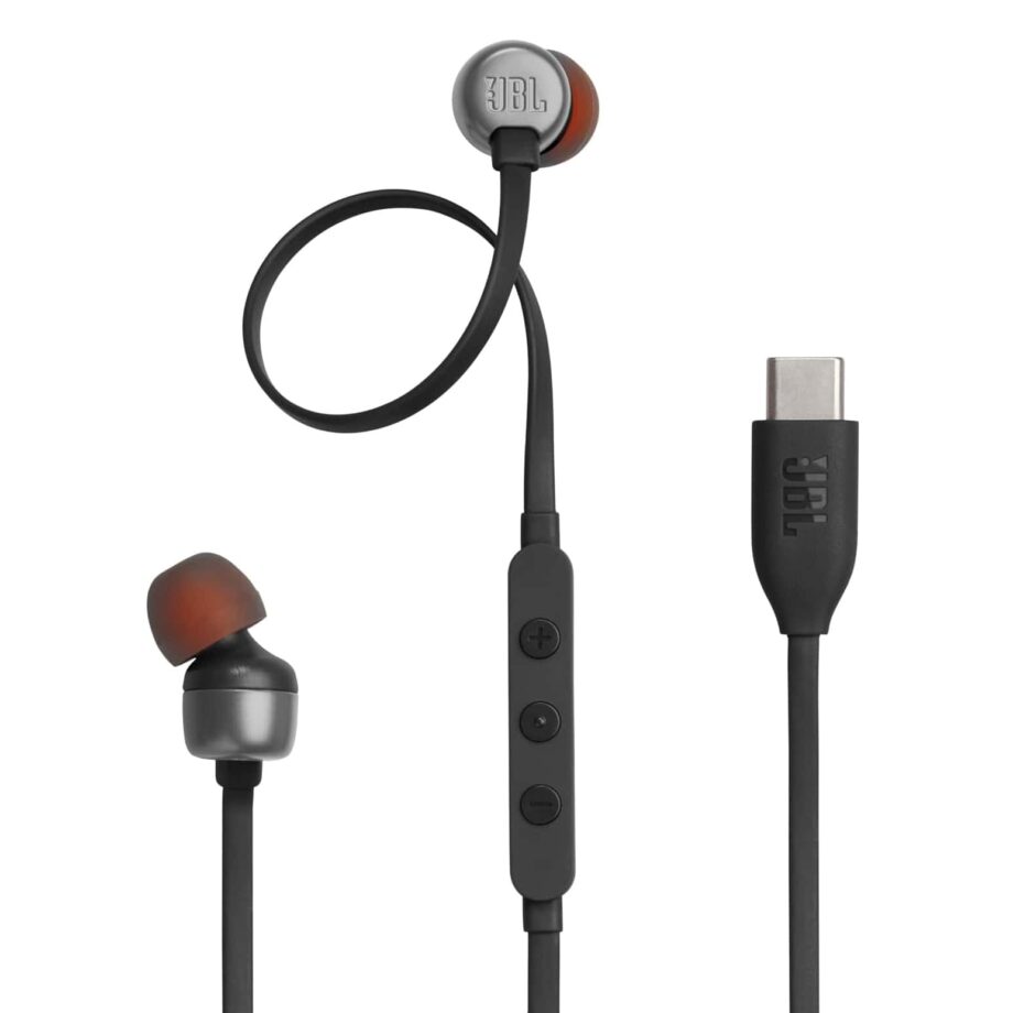 JBL Tune 310C Type C Wired Hi-Res In-Ear Earbuds with Mic - Black