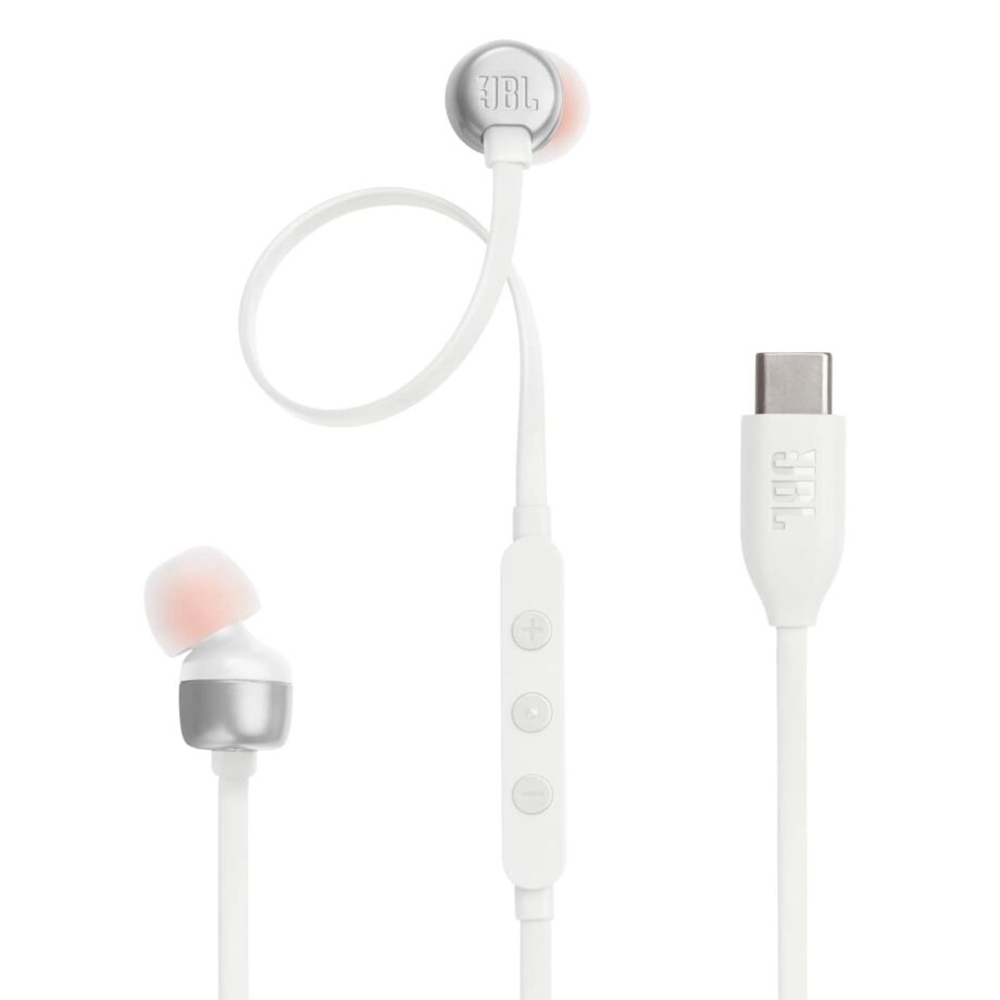 JBL Tune 310C Type C Wired Hi-Res In-Ear Earbuds with Mic - White
