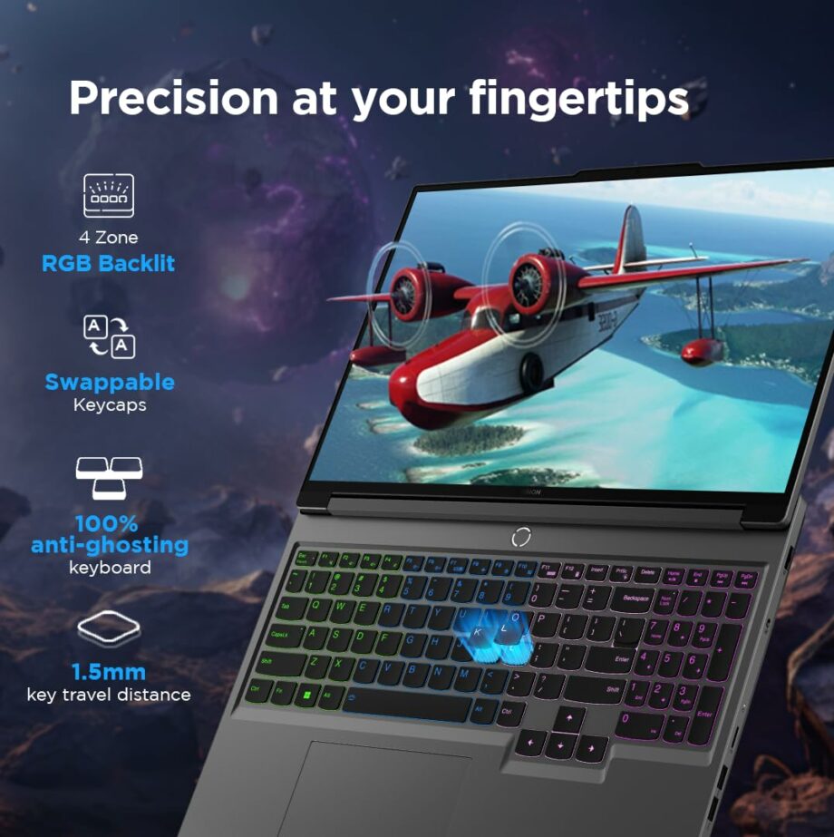 Lenovo Legion 5 Intel Core i7-14650HX 16" WQXGA GeForce RTX 4050 6GB IPS 165Hz Display & 1TB SSD Gaming Laptop