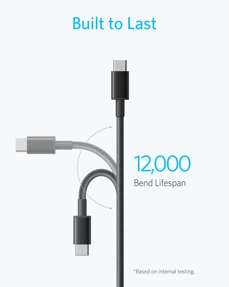 Anker Powerline Nylon Braided USB C to C Cable 1M – Black