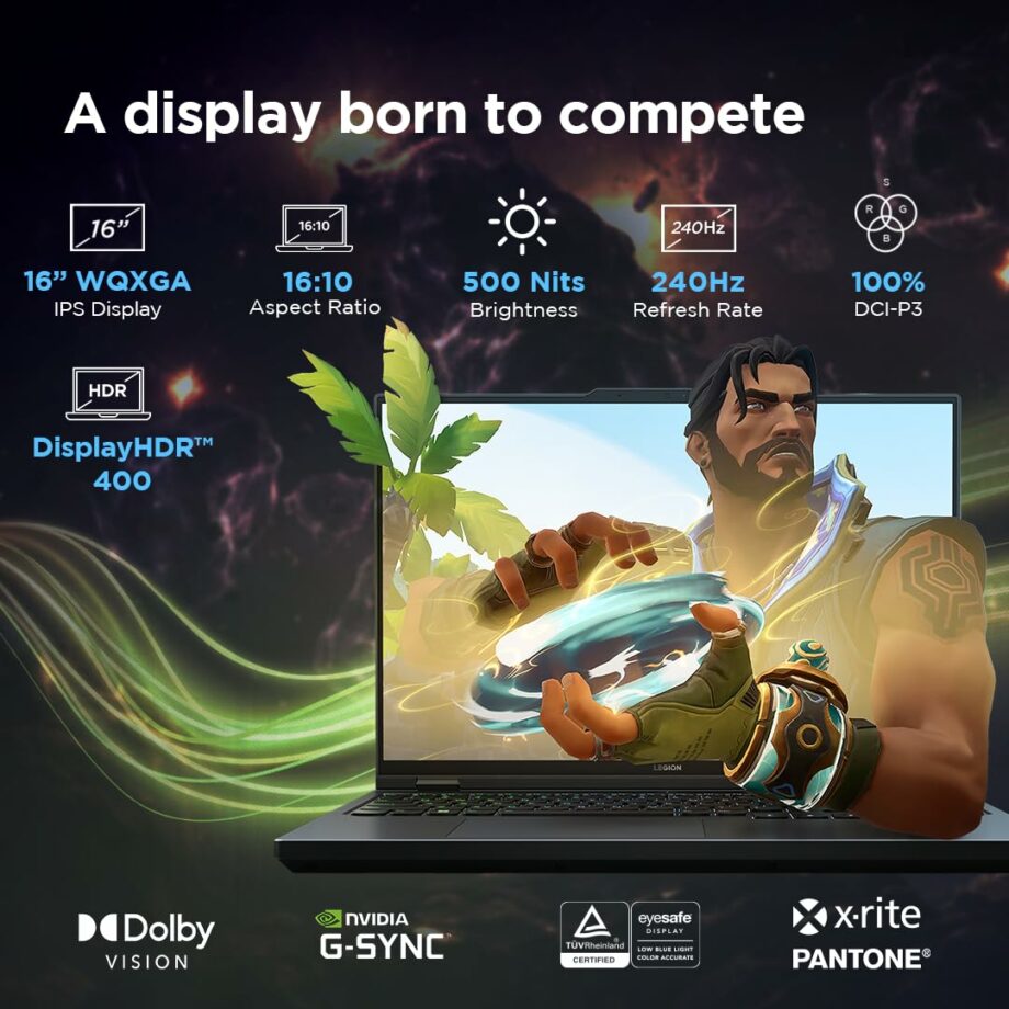 Lenovo Legion 5 PRO Intel Core i7-14650HX WQXGA IPS 2.5K 500Nits 240Hz GeForce RTX 4060 8GB & 1TB SSD Gaming Laptop